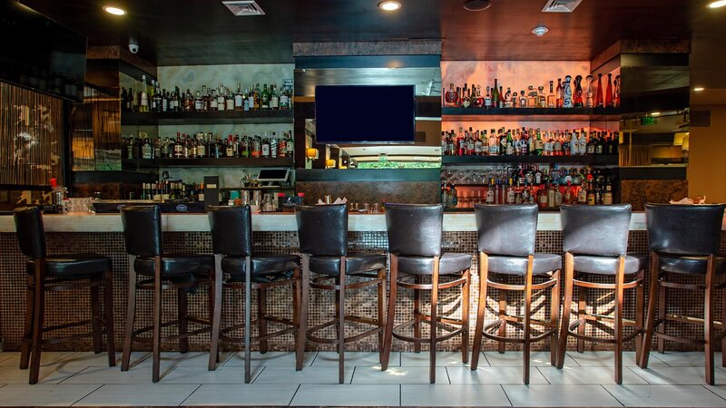 Bar area with stool seating